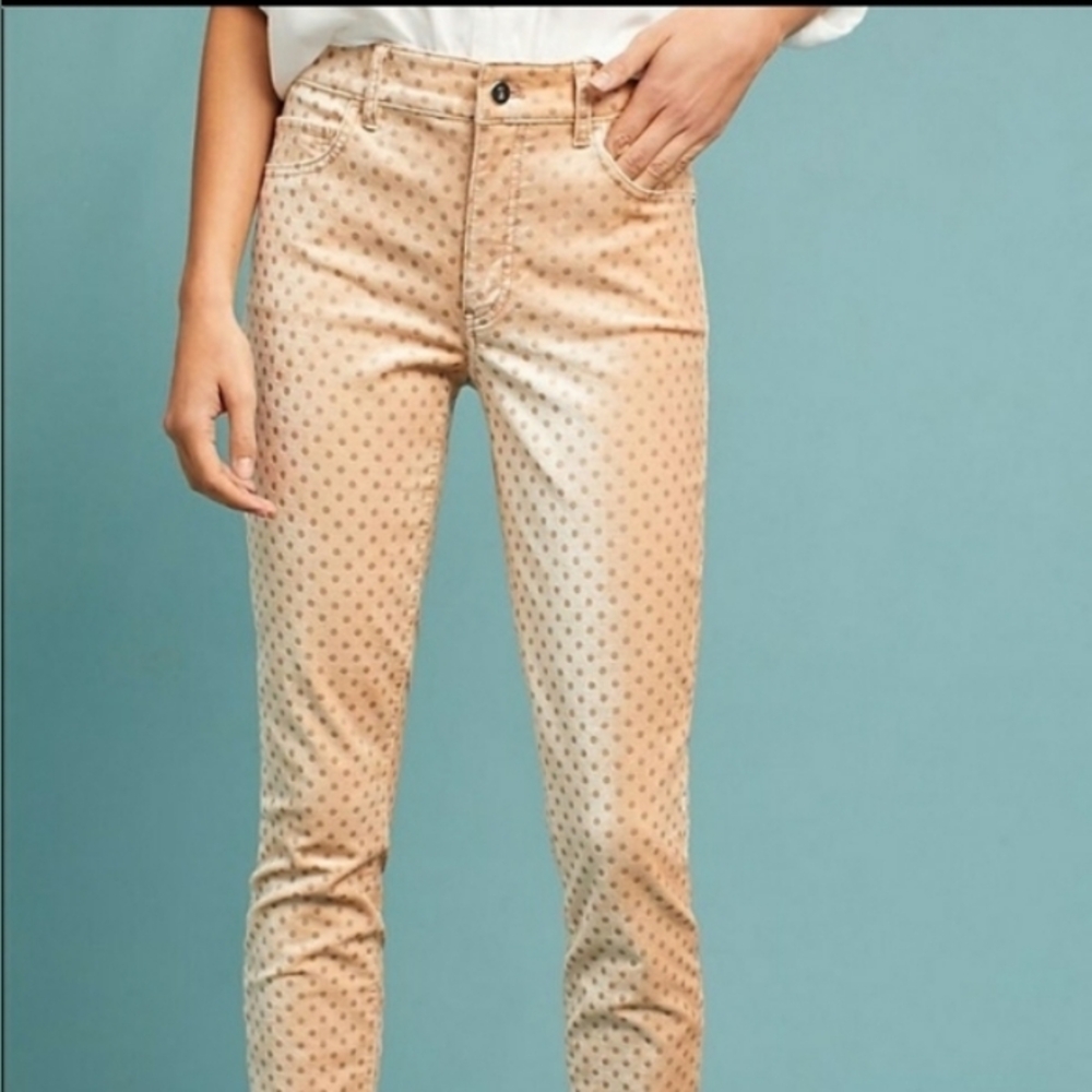 Pilcro and the Letterpress Skinny Polka Dot Jeans size 25